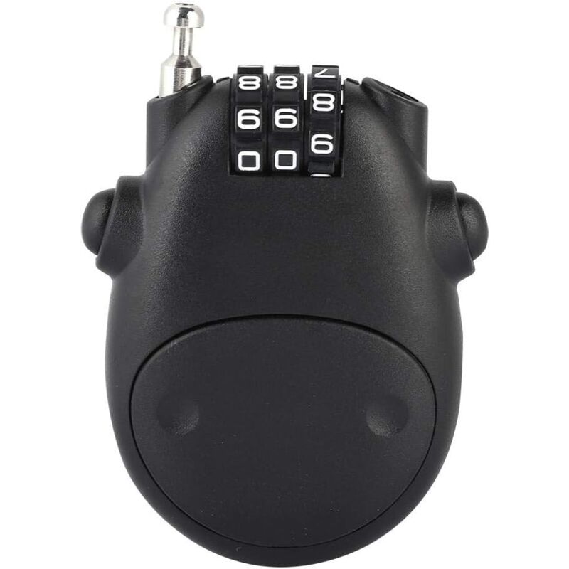foto del prodotto zvd combination padlock with 3 digit combination cable lock, 80cm extendable cable, heifer shape, personalized security lock for stroller bag