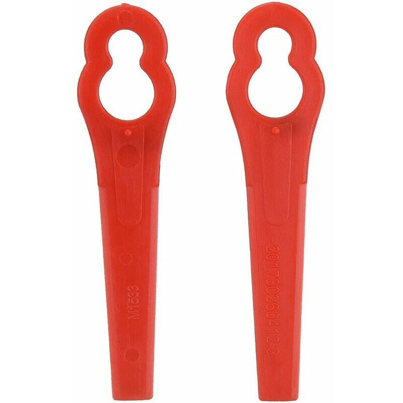 foto del prodotto zvd confezione da 100 lame di ricambio in plastica rossa per tagliabordi 105mm