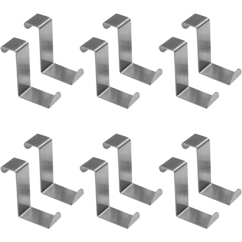 foto del prodotto zvd confezione da 12 ganci reversibili in acciaio inox a forma di z da appendere alla porta 2 cm 4,5 cm 