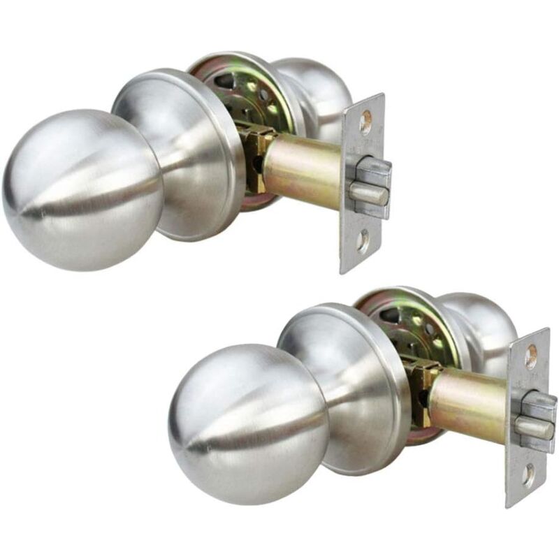 foto del prodotto zvd confezione da 2 serrature per porte senza chiave in acciaio inossidabile per camera da letto, cucina, bagno, lavanderia