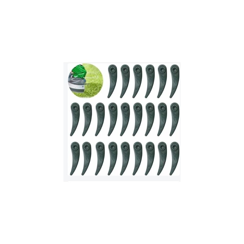 foto del prodotto zvd confezione da 24 lame di ricambio per tagliaerba bosch durablade art 23 18 li art 26 18 li, verde zy