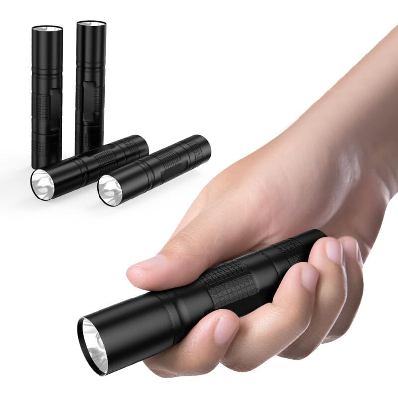foto del prodotto zvd confezione da 4 torce led ricaricabili 240 lm, lega di alluminio ip67