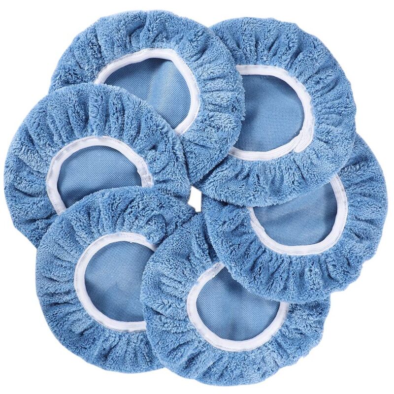 foto del prodotto zvd confezione da 6 coperte in pile per lucidatura cofano auto 180 200 mm blu