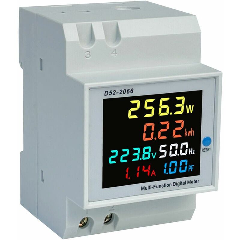 foto del prodotto zvd contatore di energia monofase contatore elettrico digitale ac 40 300v 100a contatore elettrico monofase wattmetro misuratore su guida din watt