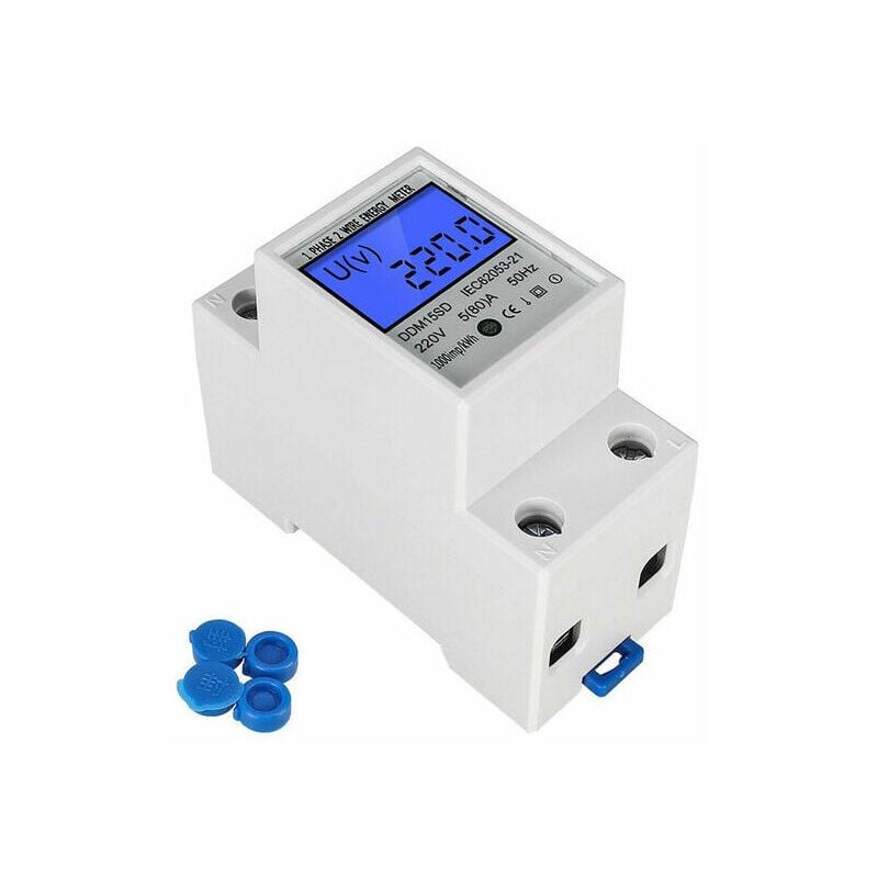 foto del prodotto zvd contatore elettrico digitale 80a 220v lcd contatore intermedio corrente non calibrato interfaccia s0