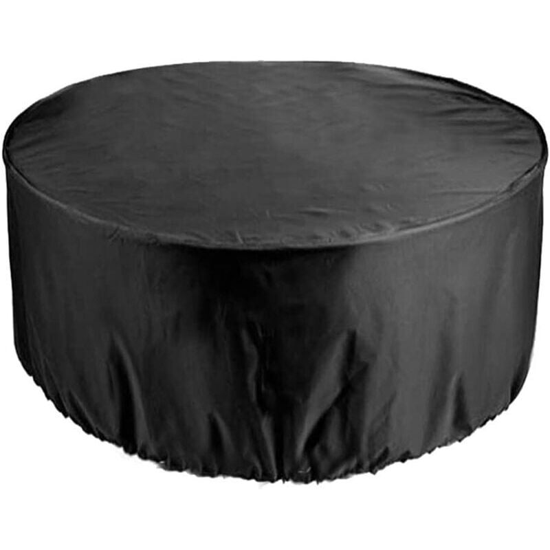 foto del prodotto zvd copertura per mobili da giardino rotonda 130x71cm copertura impermeabile in tessuto oxford 210d nero 
