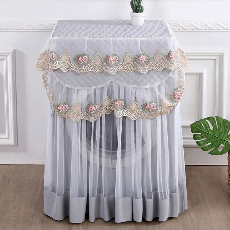 foto del prodotto zvd coprilavatrice romantico protezione antipolvere ricamo floreale