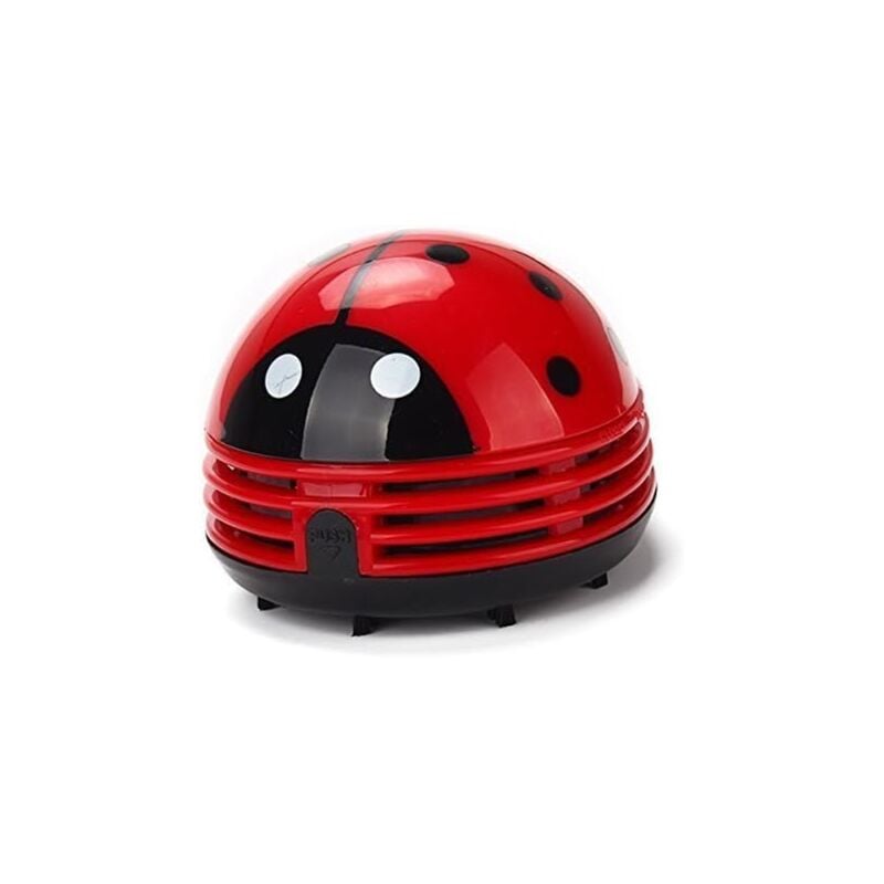 foto del prodotto zvd cute mini desktop cleaner, hoover mini hoover debris collector beetle handheld vacuum cleaner red 