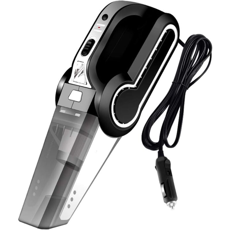 foto del prodotto zvd dc 12v 120w 4 in 1 portable car vacuum cleaner with wet and dry tire gauge lightweight tire inflator dual use