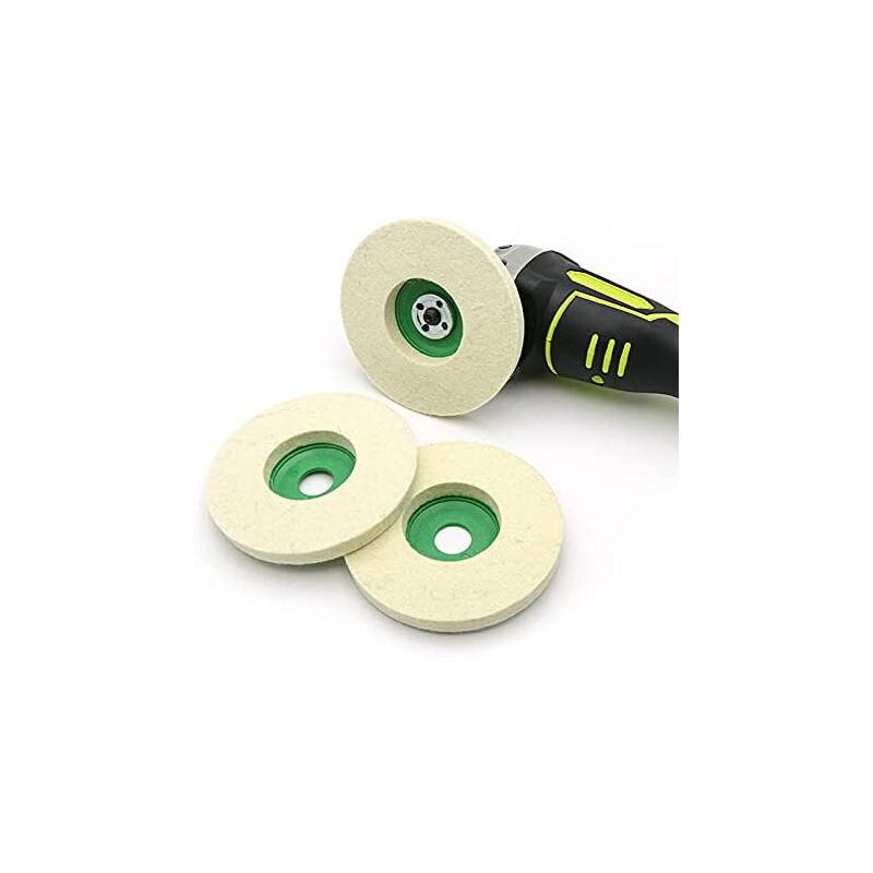 foto del prodotto zvd dischi lucidanti in feltro di lana confezione da 3, diametro 90 mm verde 