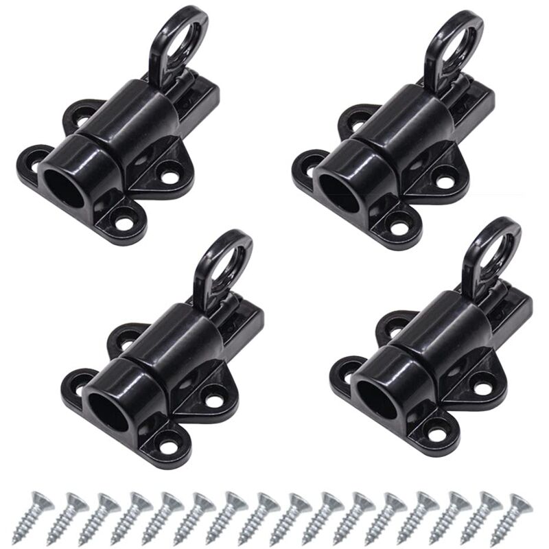 foto del prodotto zvd door latch 4 pieces door latch automatic gate lock exterior door lock window latch spring latch bolt black aluminum door latch with screws