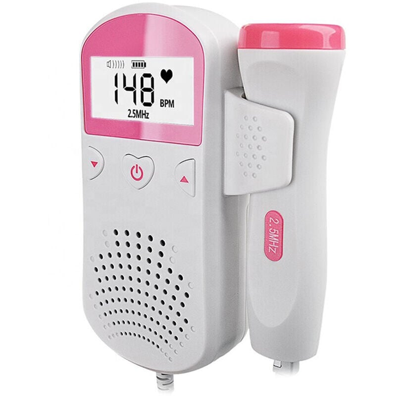 foto del prodotto zvd doppler fetale portatile per la gravidanza rilevatore della frequenza cardiaca del bambino tipo 2, rosa 