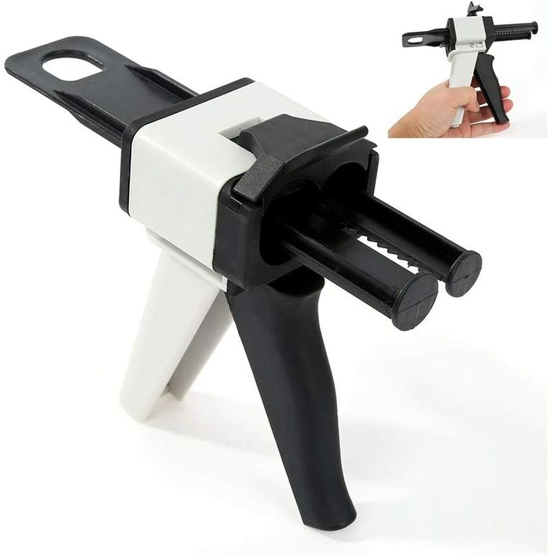 foto del prodotto zvd dosatore di resina epossidica da 50 ml testa miscelatrice statica rapporto 1 1 2 1 pistola applicatrice manuale 50 ml come mostrato 