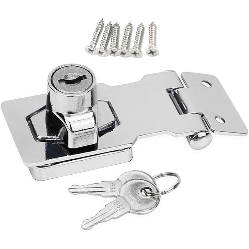 foto del prodotto zvd drawer cabinet locks padlock hasp lock cam lock door latches lock with screws for furniture mailbox cabinet drawer 6.5cm 1 piece 