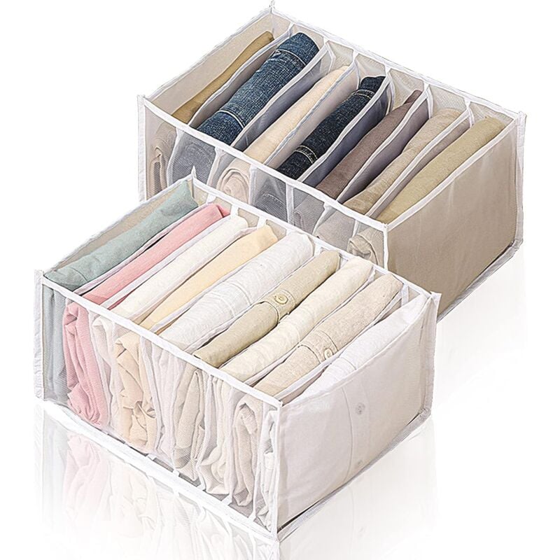 foto del prodotto zvd drawer organizer, foldable mesh organizer for clothes organizer, closet organizer with compartments, closet organizer for jeans and shirts, 7 9
