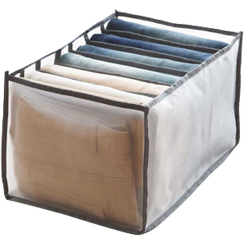 foto del prodotto zvd drawer organizer, foldable washable clothes drawer dividers, storage box with breathable compartments for jeans, t shirt, pants, sweater