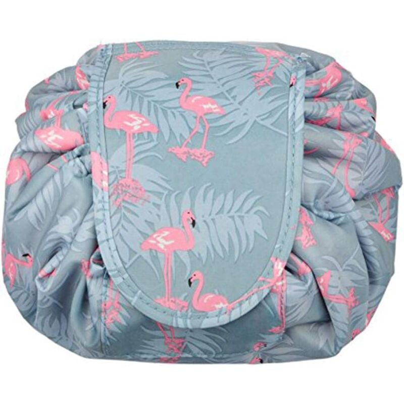 foto del prodotto zvd drawstring quick lock toiletry bag, makeup bag, large capacity, waterproof pocket organizer for women and girls