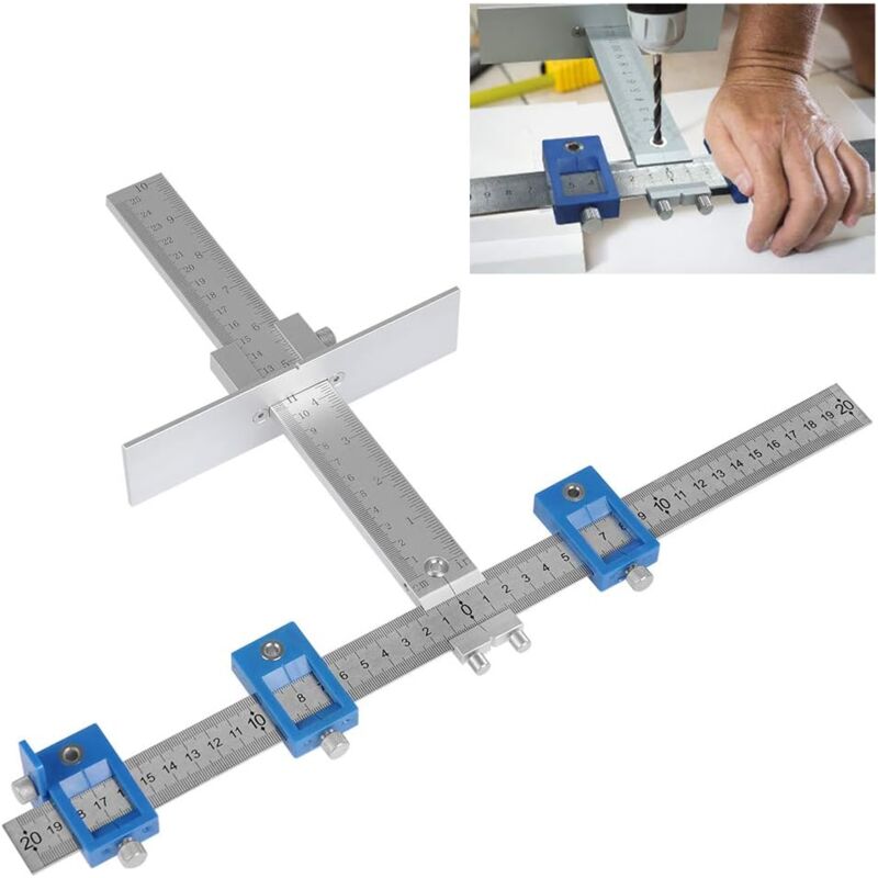 foto del prodotto zvd drilling jig guide locator drilling guide punch locator drilling jig jig measuring tool drilling,for door and drawer handle