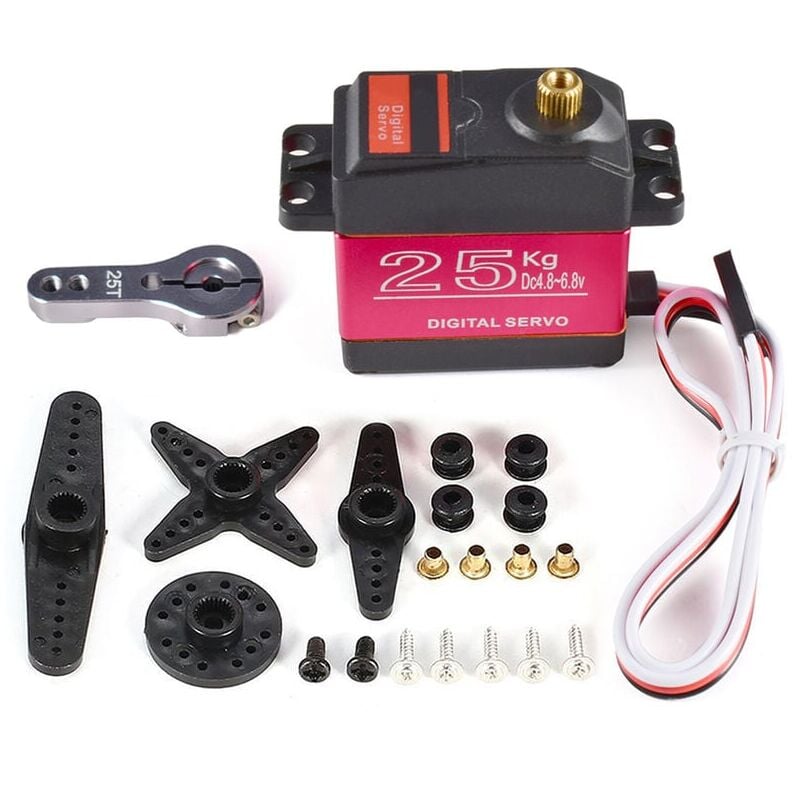 immagine 0 del prodotto zvd ds3225 servo accessorio impermeabile 25 kg con braccio servo 25t rosso, 180 ksx4810 180 ksx4810