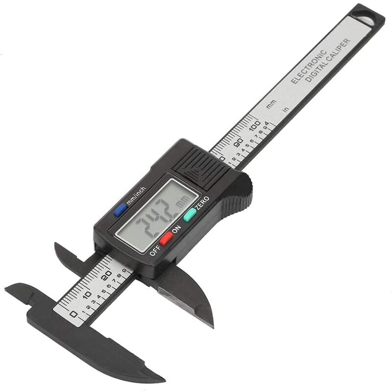 foto del prodotto zvd electronic digital caliper, 100mm with large lcd display battery free , electronic caliper for internal external depth measurement