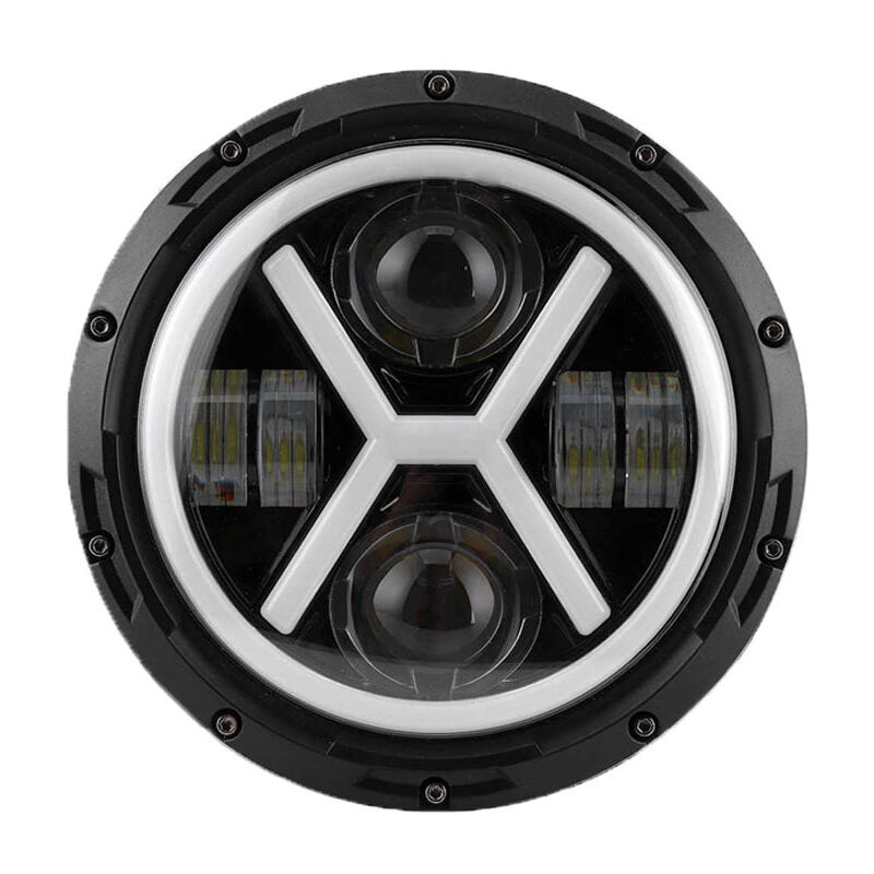 foto del prodotto zvd faro anteriore rotondo da 7 pollici xa a quattro occhi adatto per jeep wrangler 1 pz.