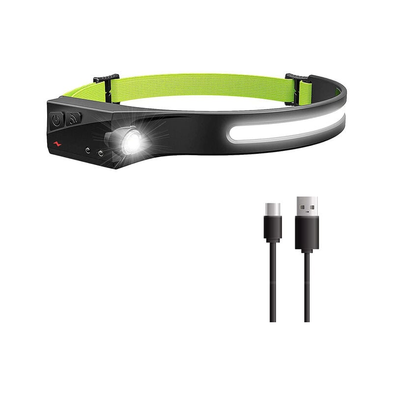 foto del prodotto zvd faro anteriore wave induction riding luce potente, ricaricabile tramite usb