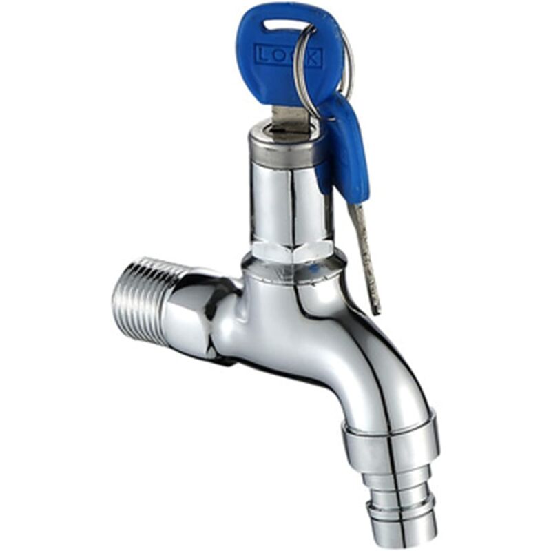 foto del prodotto zvd faucet anti theft outdoor faucet, anti theft brass faucet, lockable outdoor faucet, for washing machine in the garden, bathroom or rental room