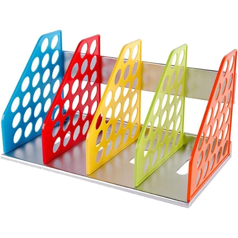 foto del prodotto zvd fermalibri pieghevoli in metallo con griglia fermalibri in pp a quattro colori, librerie fai da te adatti per sale studio e camerette per