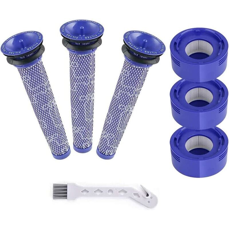 foto del prodotto zvd filter for dyson v7 and v8,reehi replacement vacuum cleaner filters for dyson, absolute and animal, 3 hepa post filters and 3 pre filters for
