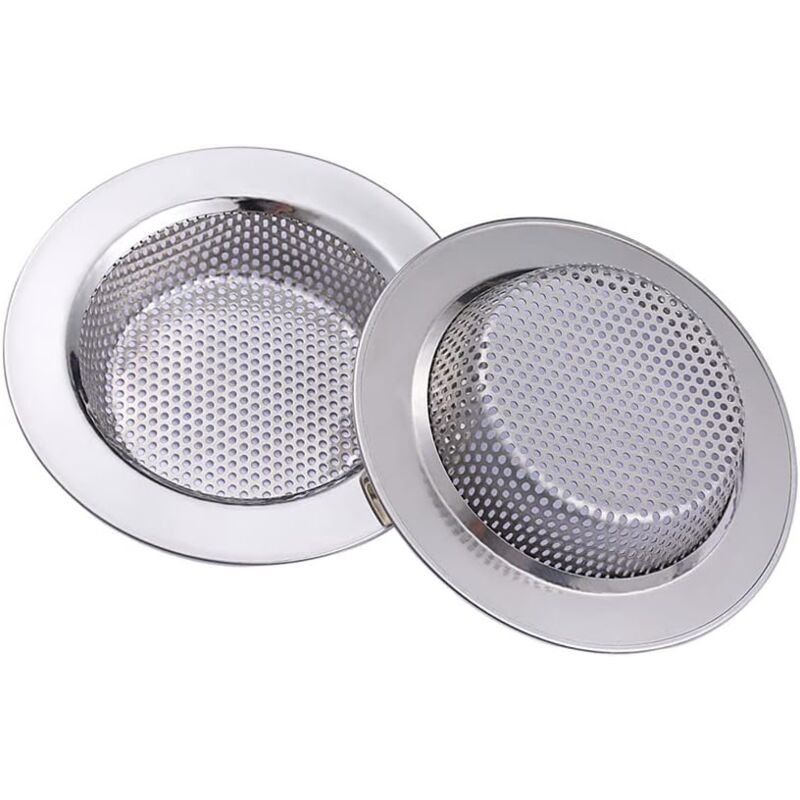 foto del prodotto zvd filtri per lavello da cucina confezione da 2 filtri per lavello da bagno in acciaio inox, diametro 7,5 cm 2,95 