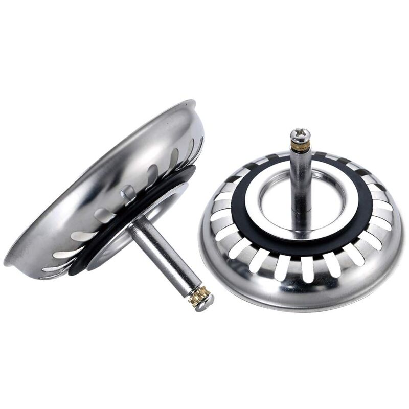foto del prodotto zvd filtro per lavello regolabile in acciaio inox 304 cucina diametro 79 mm confezione da 2