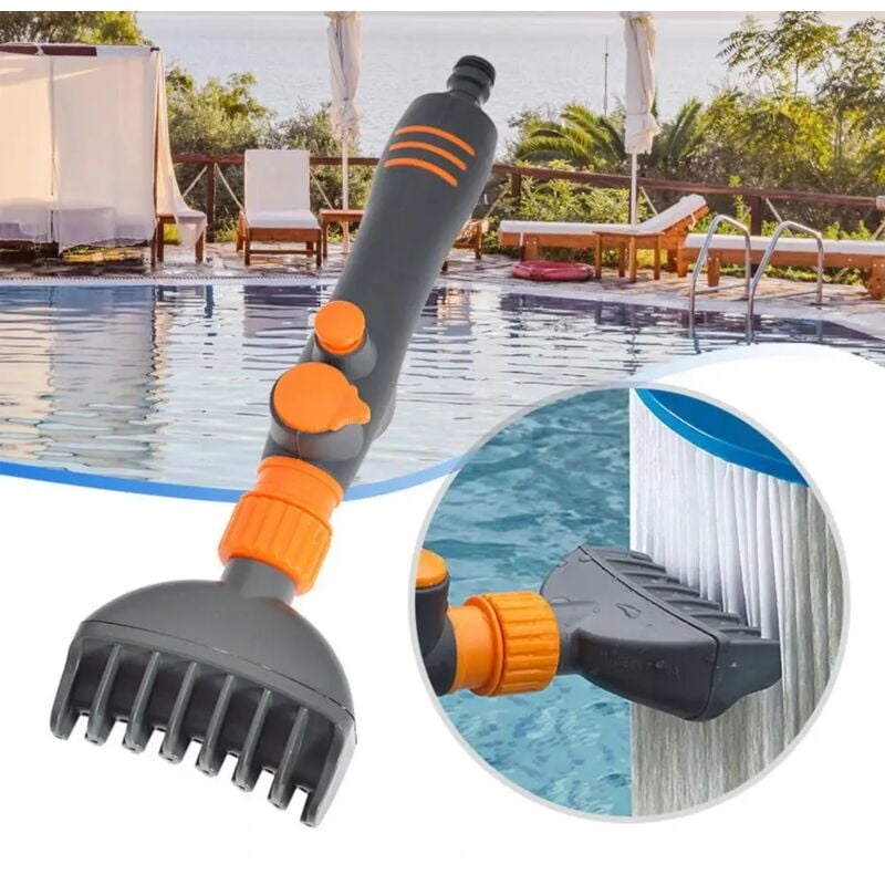 foto del prodotto zvd filtro per piscina portatile abs regolabile pulizia comoda per vasca da bagno