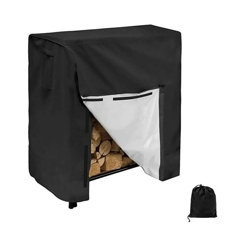 foto del prodotto zvd firewood rack with lid large capacity outdoor fireplace log rack with waterproof 420d oxford log rack cover firewood storage 222642 inches