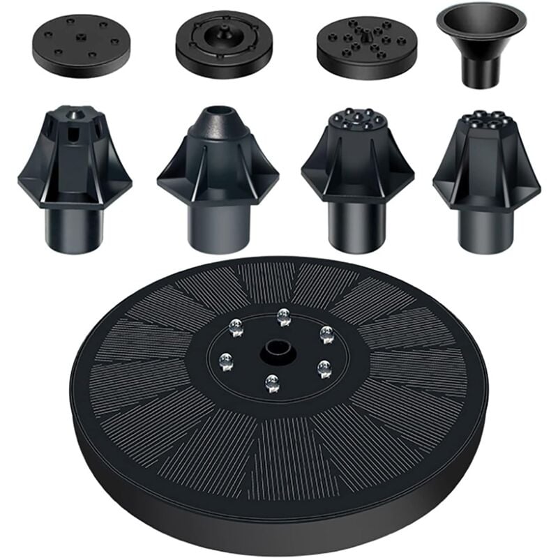 foto del prodotto zvd fontana solare da 16 cm kit pompa galleggiante per bagno per uccelli stagno, giardino, acquario, piscina
