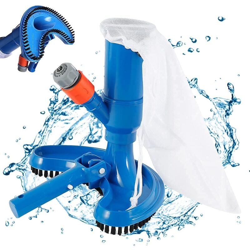 foto del prodotto zvd garden pool mini jet pool vacuum with quick cleaning nozzle, pool cleaner with brush quick hose connection hose not included 