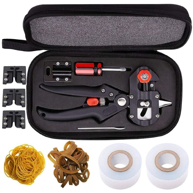 foto del prodotto zvd garden secateurs graft tool plant branch twig vine fruit tree pruner scissors with packing and omegacut ucut in v for gardening black 