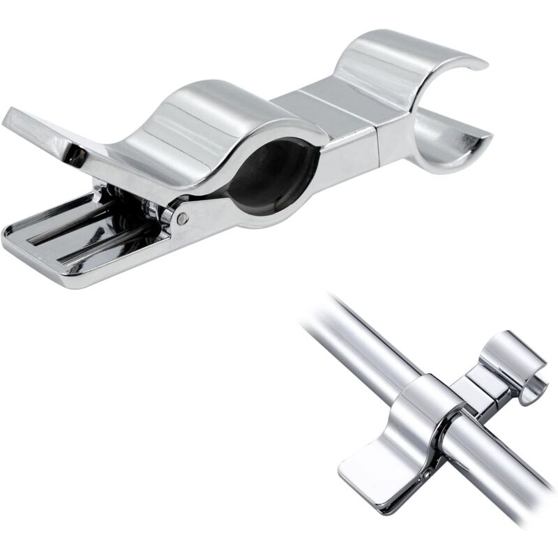 foto del prodotto zvd generic adjustable shower holder rotatable clamp fixed mounted accessory hand shower clip connector no drilling required fits rods 22 25 mm
