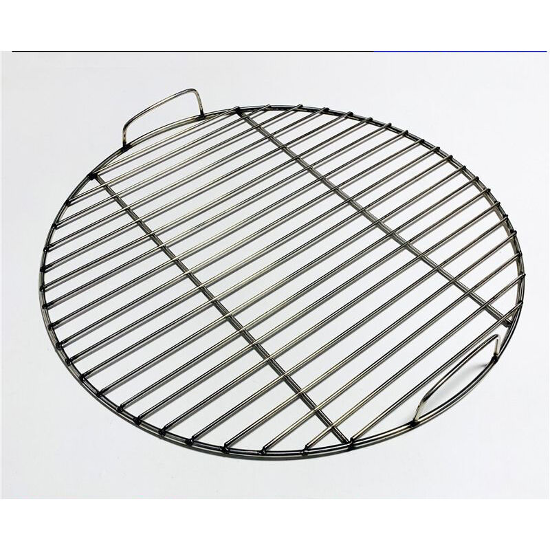 foto del prodotto zvd griglia rotonda in acciaio inossidabile 304 con pinze per griglia da 40 cm di diametro accessori per barbecue
