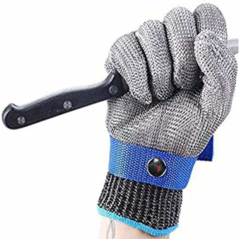 foto del prodotto zvd guanti antitaglio guanti di sicurezza alimentare in maglia di acciaio inossidabile, guanti da macellaio, guanti da cucina antitaglio in