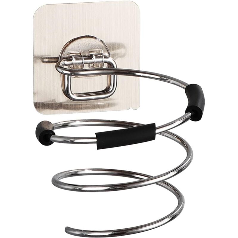 foto del prodotto zvd hair dryer holder, xiuyer self adhesive hair dryer holder, no drilling hair dryer holder, stainless steel wall mounted hair dryer holder,