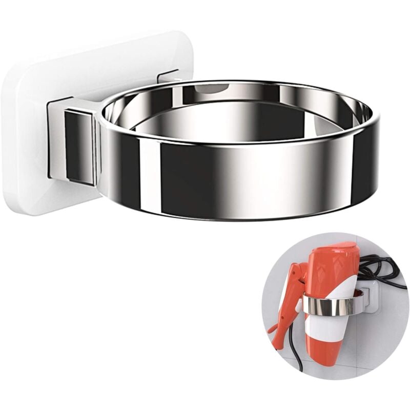 foto del prodotto zvd hair dryer rack hair dryer holder room bathroom shelf home hotel hair dryer storage
