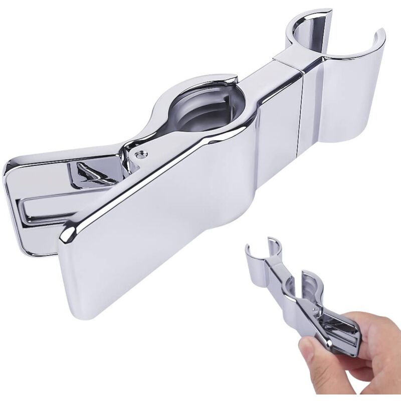 foto del prodotto zvd hand shower holder, shower head holder, replaceable handheld shower holder, shower holder, 18 25mm diameter adjustable, metal, chrome, no