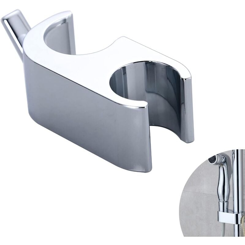 foto del prodotto zvd handheld shower holder, adjustable shower holder set of 2 slide bar shower holders 24 25mm outer diameter 360 rotatable shower rod holder, abs