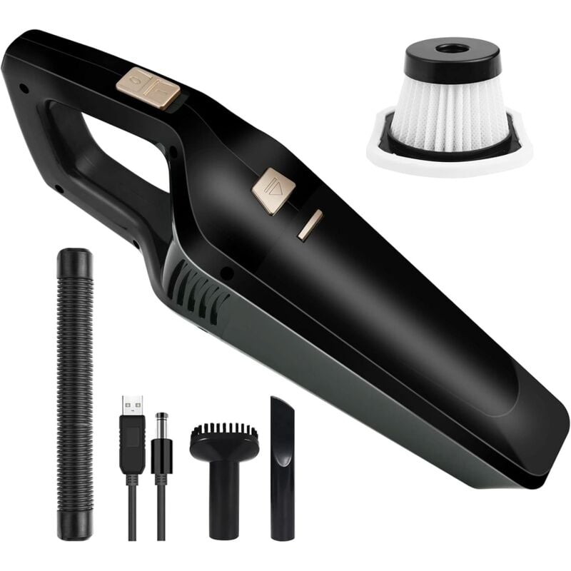 foto del prodotto zvd handheld vacuum cleaner, 120w 2200mah rechargeable cordless tabletop vacuum cleaner, usb charging portable vacuum cleaner with washable filter