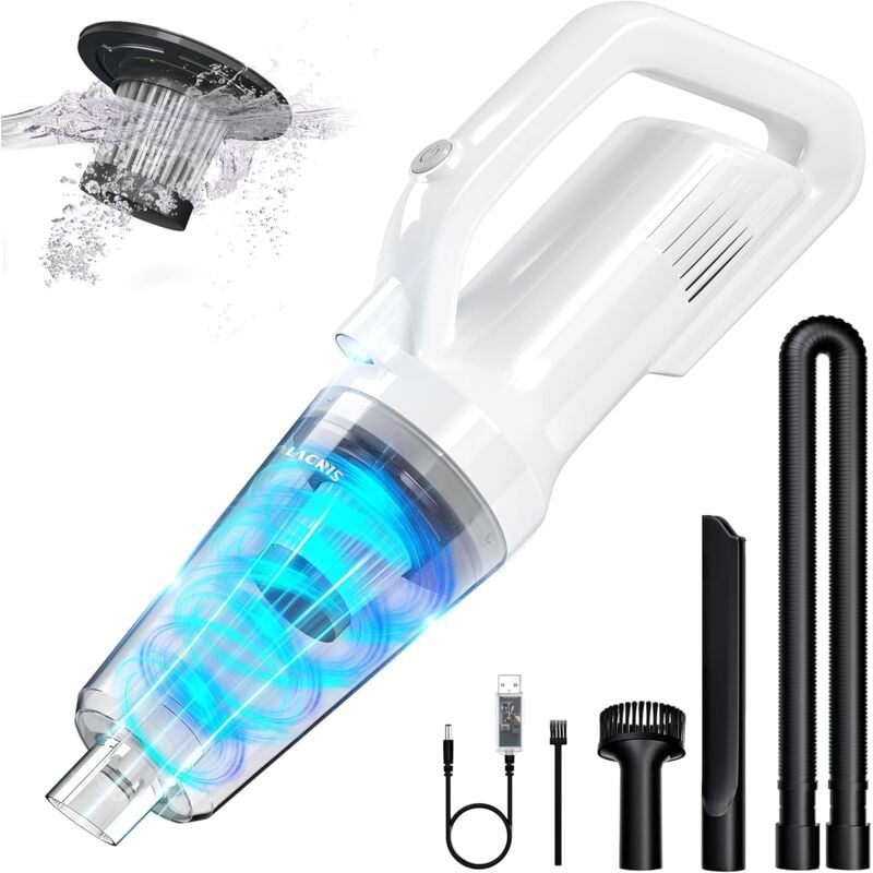 foto del prodotto zvd handheld vacuum cleaner 9000pa 120w powerful wet and dry suction with stainless steel filter cordless vacuum cleaner for home, car, table,