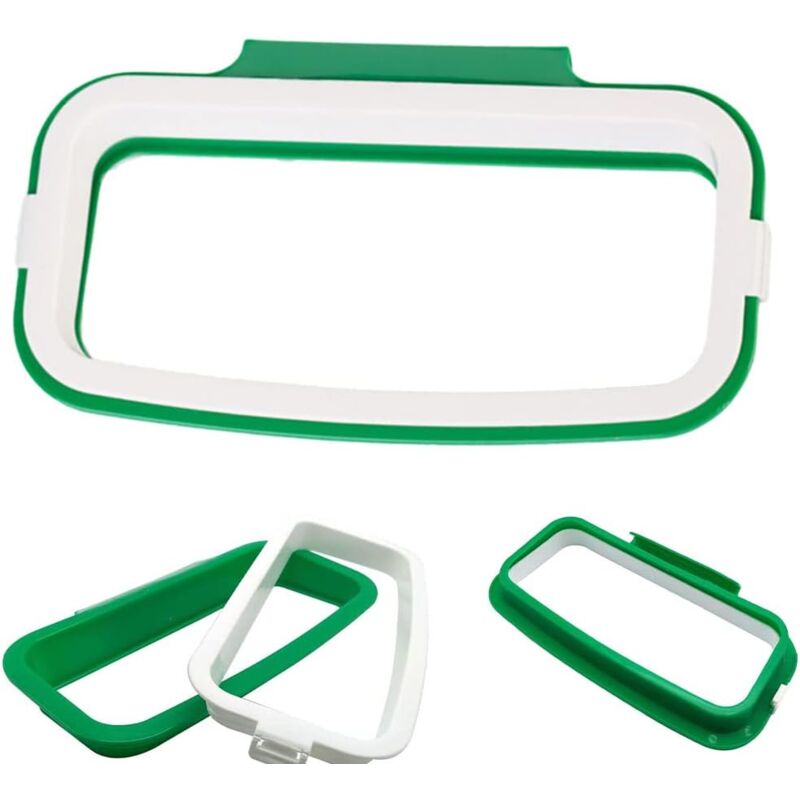 foto del prodotto zvd hanging garbage bag holder, cabinet door garbage bag holder, kitchen garbage bag holder, kitchen garbage bag holder green 1pcs
