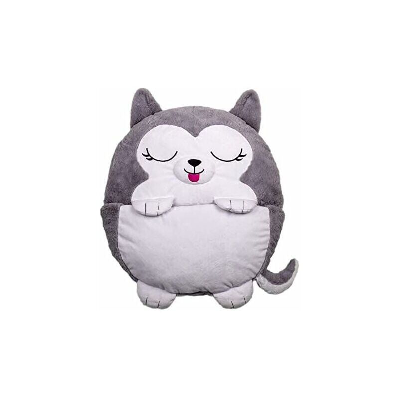 foto del prodotto zvd happy nappers 2 in 1 pillow that converts into a sleeping bag, husky, grey, 1 unit pack of 1 