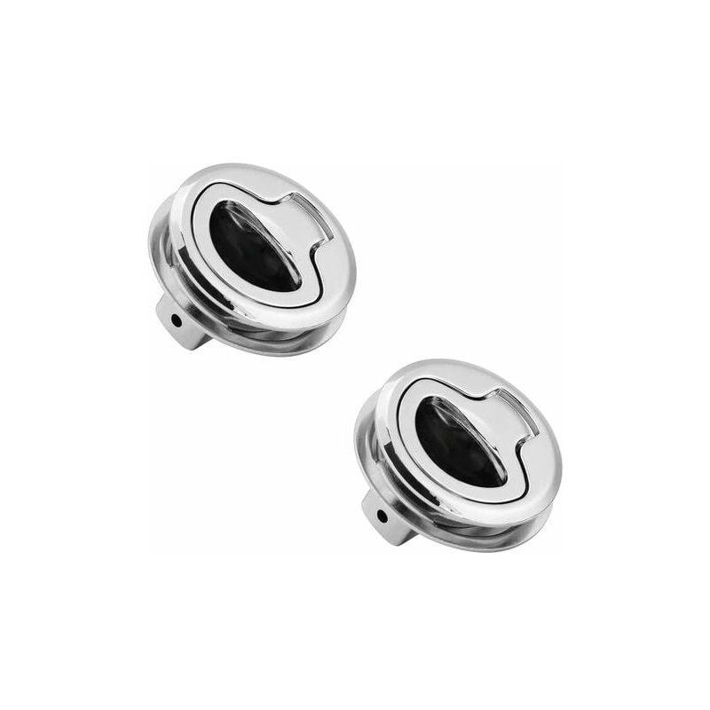 foto del prodotto zvd hatch latch, 2 pieces flush hatch latch, boat hatch, flush hatch handle, flush lifting handle silver