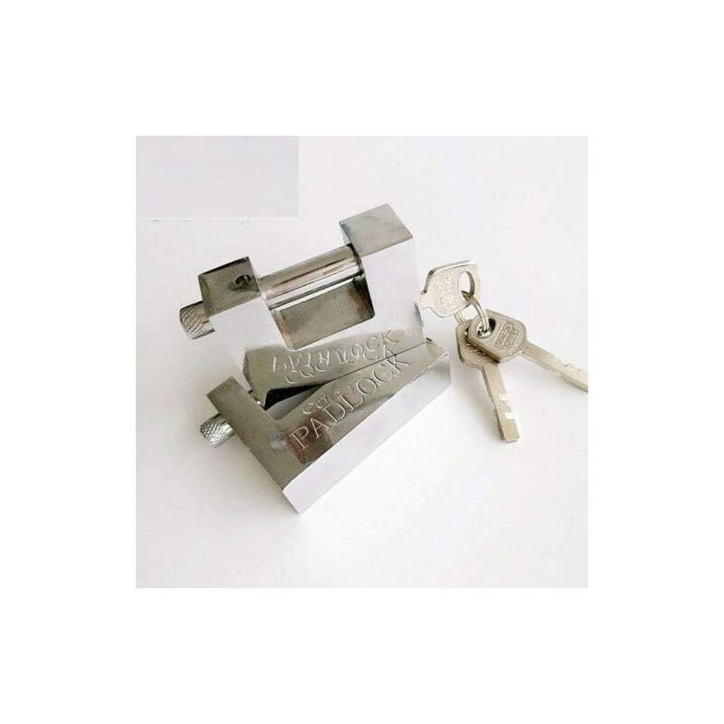 foto del prodotto zvd heavy duty stainless steel padlock, anti theft, 60mm size, security padlock with 3 keys for shipping containers, warehouses, garages, trucks 1
