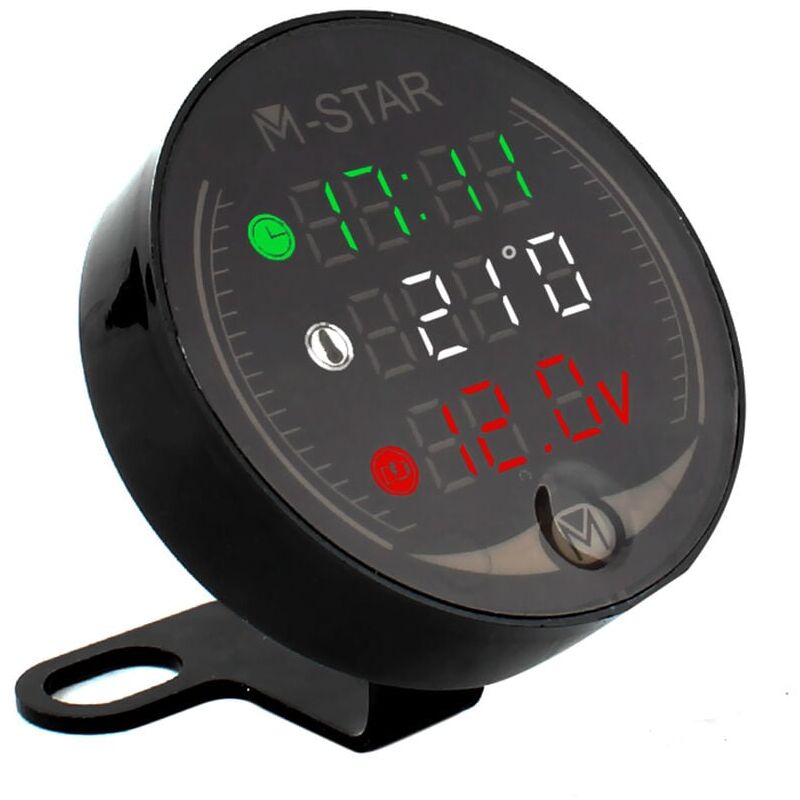 foto del prodotto zvd in 1 mtb tester di tensione orologio elettronico termometro cronometro digitale a led, nero